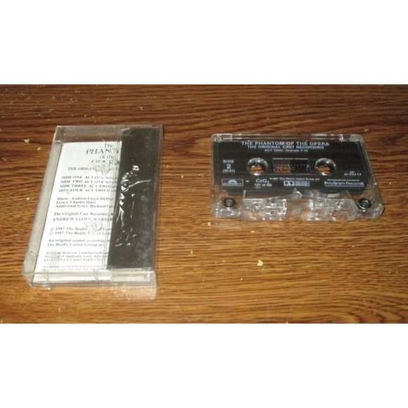 The Phantom of the Opera Original Cast Recording on cassette (Polygram, 1987) - Picture 2 of 2